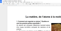 Capture d'écran d'une partie d'un Google Doc