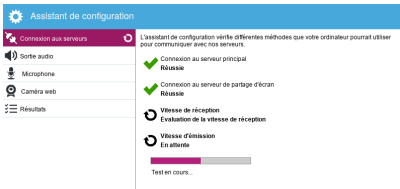 Assistant de configuration du poste de travail pour la classe virtuelle